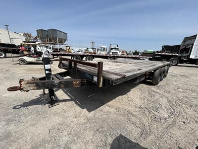Custom Built 20 FT PINTLE HITCH Tri Axle Steel Tag Trailer - Spring, Fixed Axle