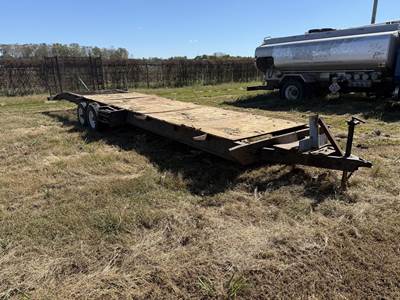 Shop Built 30 FT FLAT Tandem Axle Steel Tag Trailer - Spring, Fixed Axle