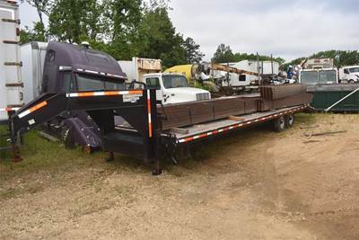 Texas Pride 30 FT GOOSE NECK Tandem Axle Tag Trailer - Spring, Fixed Axle