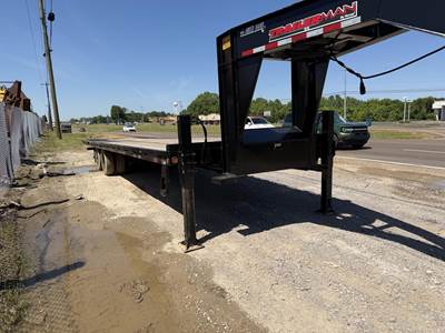 Trailerman 34 FT FLATBED Tandem Axle Steel Tag Trailer - Spring, Fixed Axle