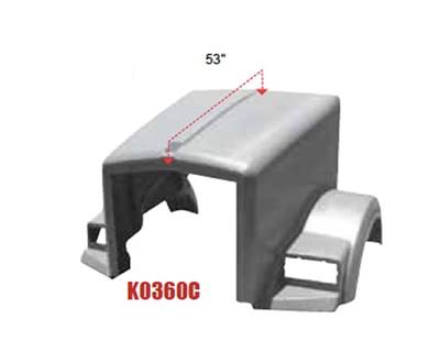 Kenworth T800 53" Short Hood for 1996-2007, Painted White