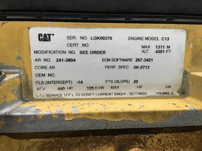 Caterpillar C13 LGK-2413804 CORE