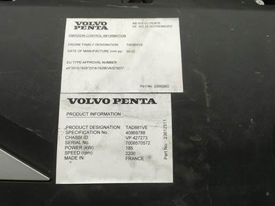 Volvo PENTA TAD881VE NEW