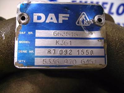 DAF TURBO DAF 1160 5336 970 6451 USED