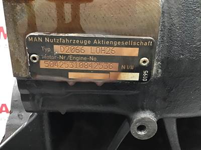 MAN ENGINE BLOCK 51011006371 USED