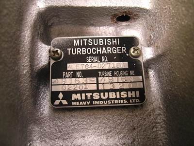 Mitsubishi TURBO MITSUBISHI 4916302201 USED