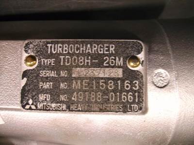 Mitsubishi TURBO MITSUBISHI 6D24 ME158163RC REBUILD