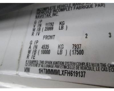 International 4300 Rear Axle Assembly