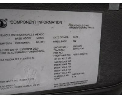 Meritor MS-17-14X Rear Axle Assembly for a Freightliner M2 106