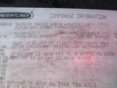 Meritor RS-23-160 Rear Axle Assembly for a Freightliner CASCADIA