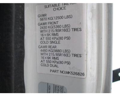 Mitsubishi Fuso Rear Axle Assembly for a Mitsubishi Fuso FE-SP