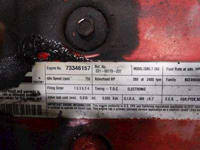 Cummins ISB 6.7L Fuel Injector for a Freightliner M2 106