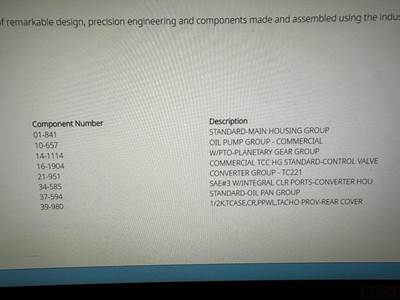 Allison 1750RDS Transmission for a GMC C5500