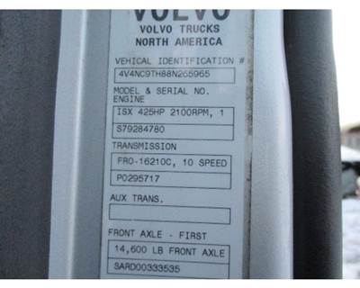 Fuller FRO16210C Transmission for a Volvo VNL