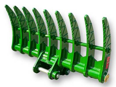 2024 JMA 35" Brush Rake for Kubota U17-3, KX018-4, KX41-3, U25 Mini Excavators 30mm Pins