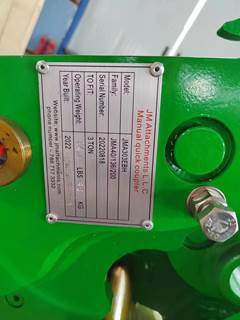 2024 JMA Manuel Quick Coupler for Hitachi ZX17-2/ZX17U For