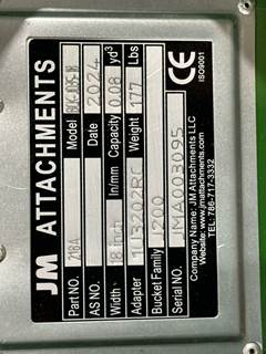 JMA GP Bucket 18" fit John Deere 30P, 35P, 35 ZTS Wedge Lock Coupler Style