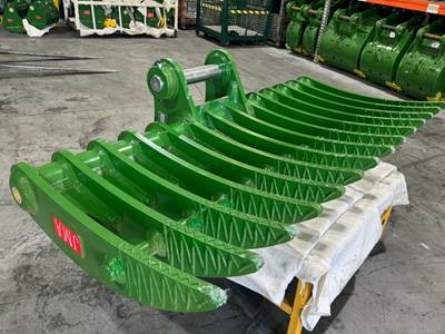 JMA 90" Land Clearing Root Rake designed to fit Hyundai R250 Excavators