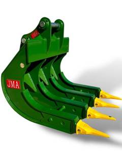 JMA 40" Bucket Rake for 10 - 15 Tons Excavators. 65mm Pins
