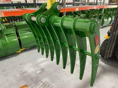 2024 JMA 40" Root Rake for Kobelco SK26, SK30, SK35