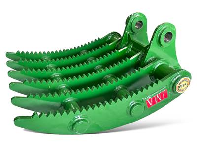 24" Root Rake for 4.5 - 6.5 Tons Mini Excavators. 45mm Pins