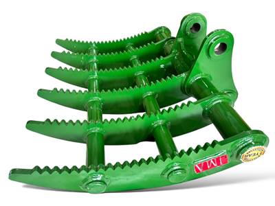 35" Root Rake for 4.5 - 6.5 Tons Excavators. 45mm Pins