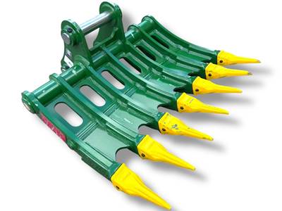 JMA 64" Root Rake for 29 - 48 Tons Excavators. 100mm Pins