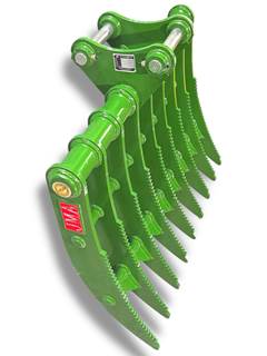 54" Root Rake for 7 - 10 Tons Excavators. 50mm Pins
