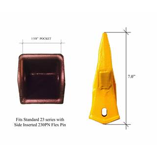 230TR3 | Bucket Tooth | Triple Tiger Style