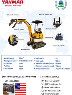 2025 Yanmar SDLE20 Mini Excavator