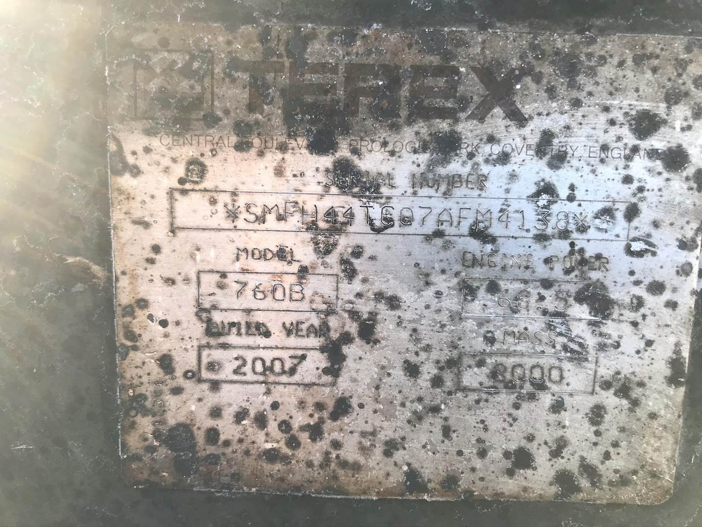 2007 Terex 760B Backhoe Being Dismantled Jackson, TN 10661832