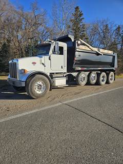 Peterbilt 357 Quad Axle Dump Truck - Cummins 350HP, 8Ll Manual, 18' Dump
