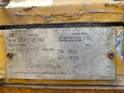 Caterpillar 3406E Engine for a 1999 Caterpillar C15