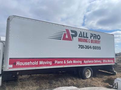 Used 28 Foot Utility Van Body For Box Truck Some MInor Damage In Front Center