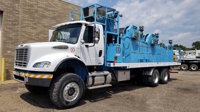 2008 Freightliner M2 112 Reel Truck - TSE DPT40B-3 SK 3-Drum Puller