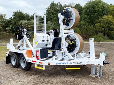 Sherman Reilly 616256 BWT-1363 BULLWHEEL TENS Cable Reel Trailer