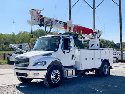 Freightliner M2 106 Digger Derrick Truck - Detroit, 300HP