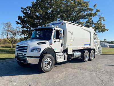 Freightliner M2 106 Side Load Garbage Truck - Cummins, 350HP