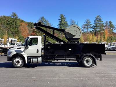International MV607 Side Load Garbage Truck - Cummins, 300HP