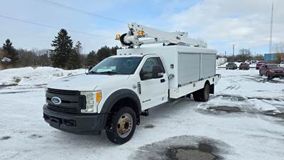 2017 FORD F-550 195K 6.7L DSL & ALTEC 48' BOOM W/ 10' ALLOY SIGN BODY