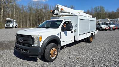 2017 FORD F-550 195K 6.7L DSL & ALTEC 48' BOOM W/ 10' ALLOY SIGN BODY