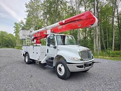 2020 INTERNATIONAL MV607 & ALTEC AA55 61' MAT. HAND INSULATED BOOM
