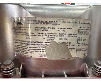 Mack MP8 Engine for a Mack CXU613