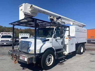 International DuraStar 4300 Single Axle Forestry Bucket Truck - DT466E, 6 Speed Manual