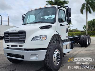 Freightliner M2-106 Plus Tandem Axle Flatbed Truck - 350HP, Automatic