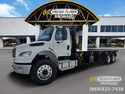 Freightliner M2 106 Tandem Axle Flatbed Truck - 350HP, Automatic