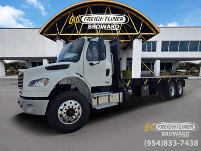 Freightliner M2-106 Plus Tandem Axle Flatbed Truck - 350HP, Automatic