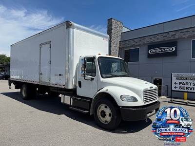 2019 Freightliner M2 26' Box Truck - 26,000 GVWR, 230HP Detroit Diesel, Allison Automatic, Curbside Door, Power Liftgate and Side Out Walk Ramp