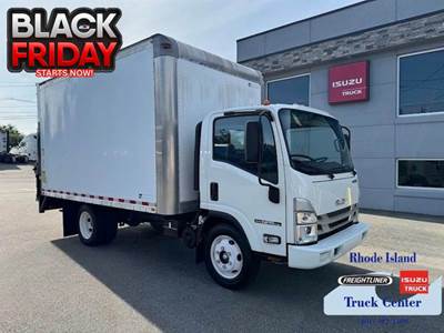 2024 Isuzu NPR HD 14' Box Truck with Rail Gate 14,500 GVW, 350Hp Gas V8.