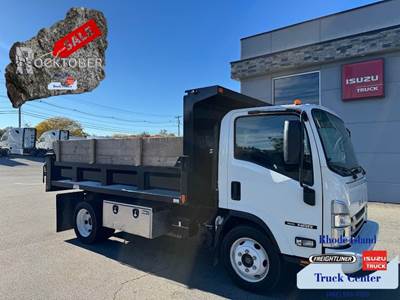 Used 2024 Isuzu NRR 12' Landscape Dump Truck 19,500GVW, 350HP Gas V8. Rocktober!